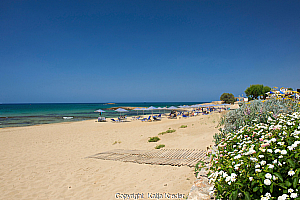 Einer der Strände bei Malia